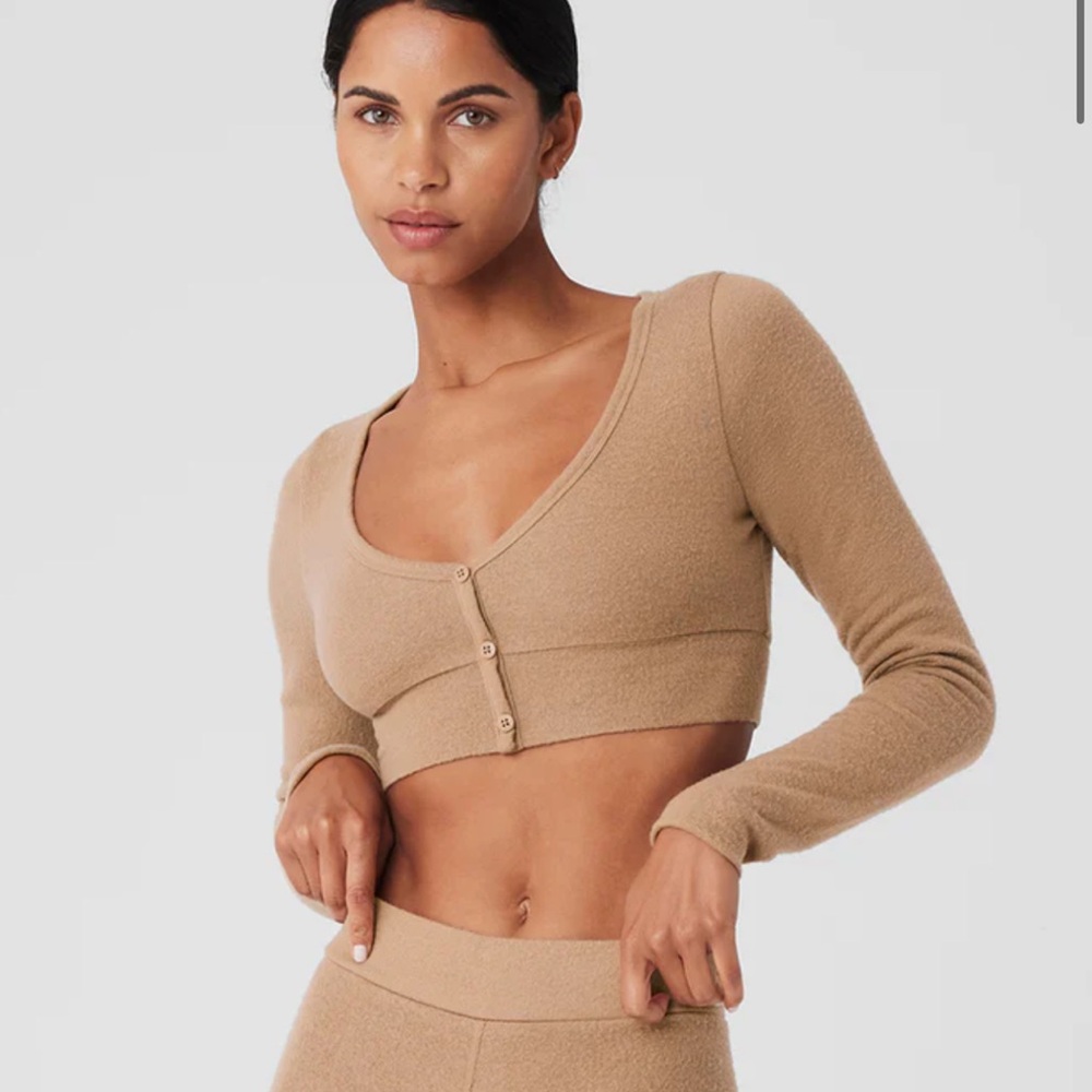 Alo limited edition Alolux Cropped Me Time Cardigan